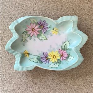 Vintage hand painted trinket tray 1970
